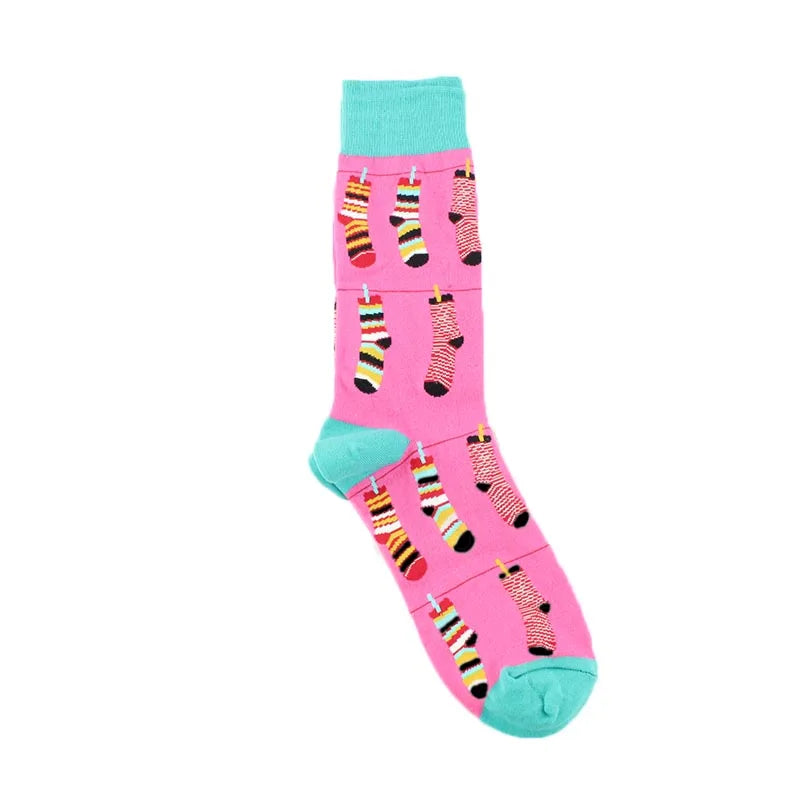Fun Animal & Food Print Crew Socks