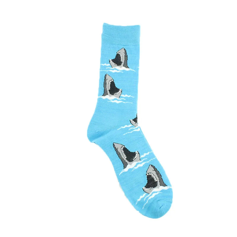 Fun Animal & Food Print Crew Socks