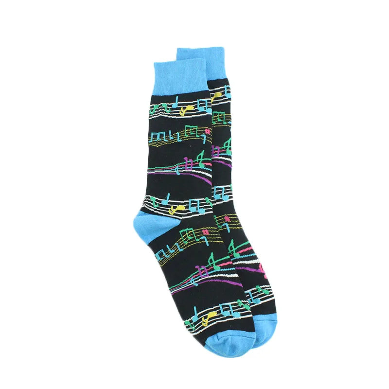 Fun Animal & Food Print Crew Socks