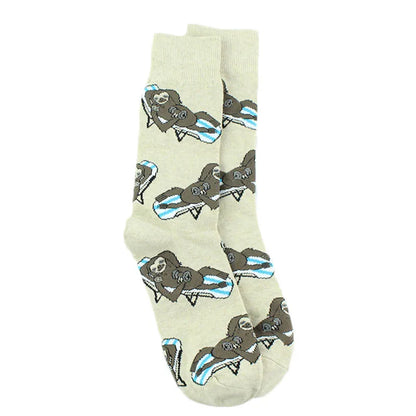 Fun Animal & Food Print Crew Socks