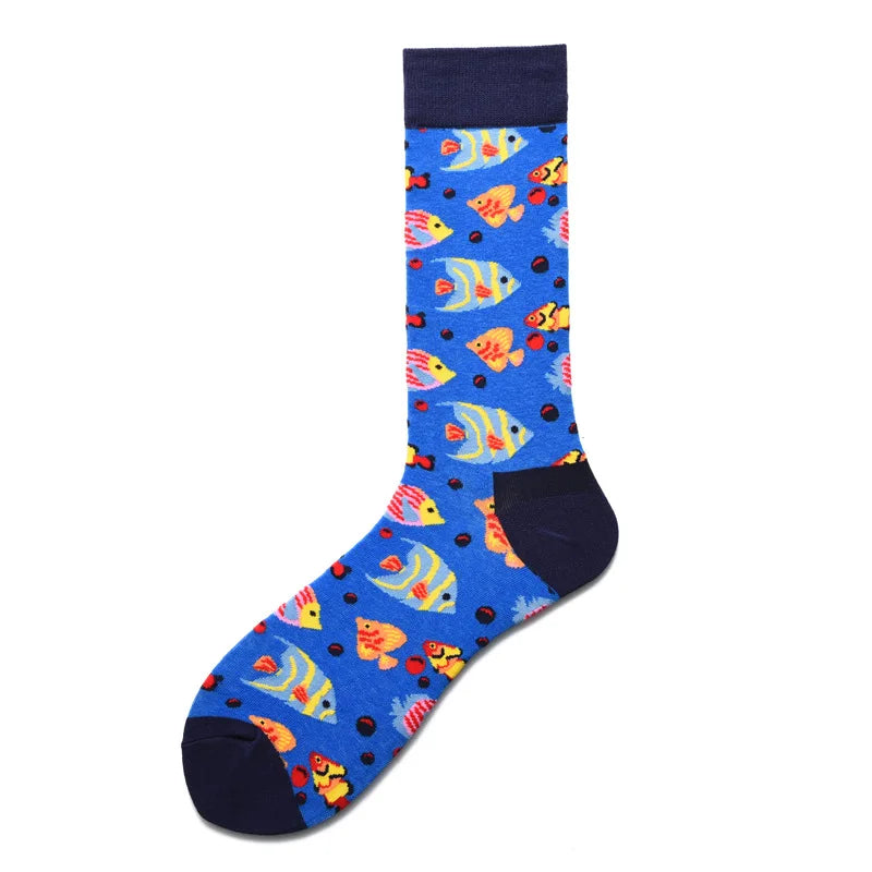 Fun Animal & Food Print Crew Socks