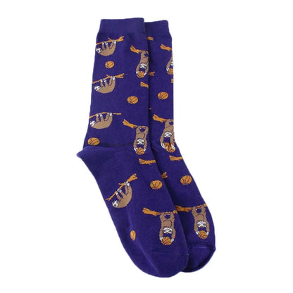 Fun Animal & Food Print Crew Socks