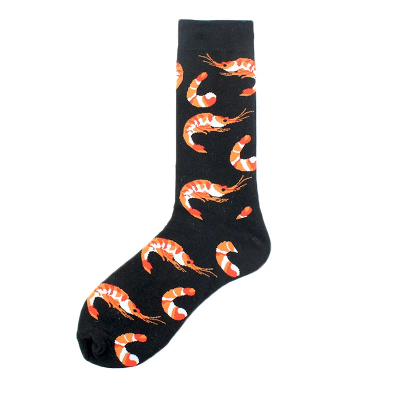 Fun Animal & Food Print Crew Socks