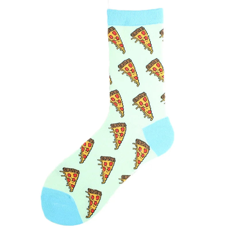 Fun Animal & Food Print Crew Socks