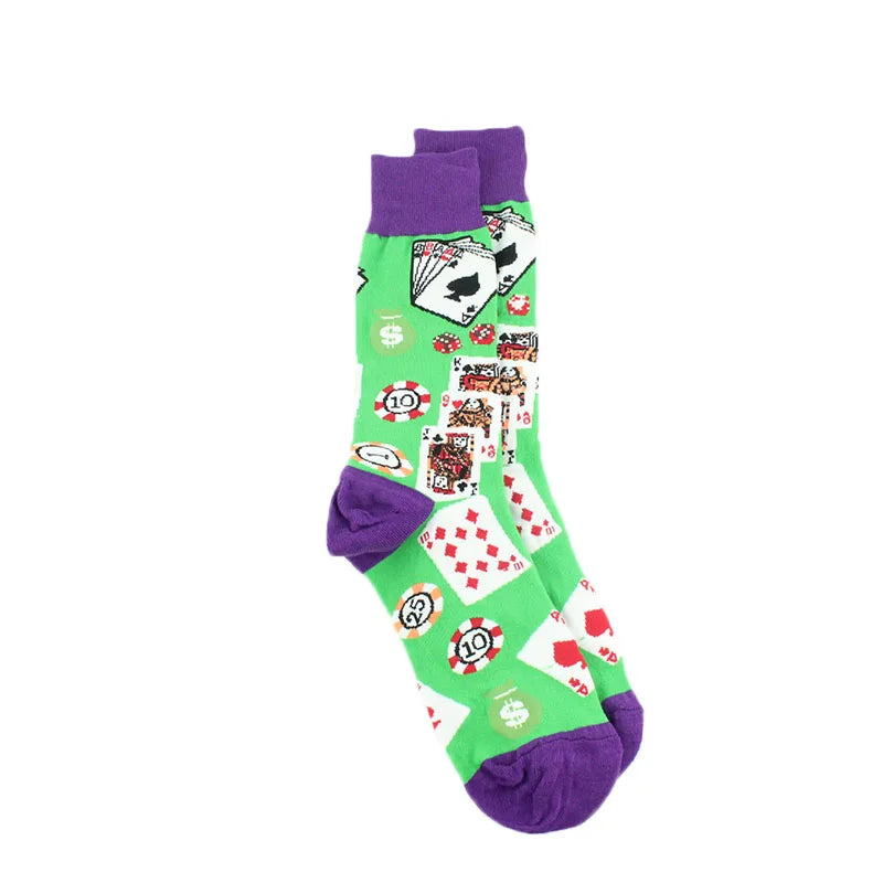 Fun Animal & Food Print Crew Socks