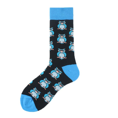 Fun Animal & Food Print Crew Socks