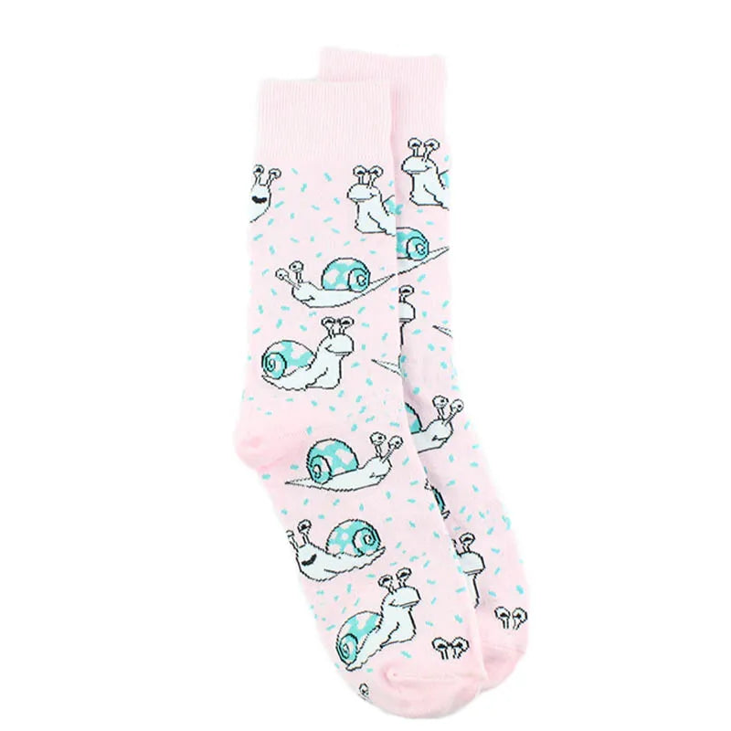 Fun Animal & Food Print Crew Socks