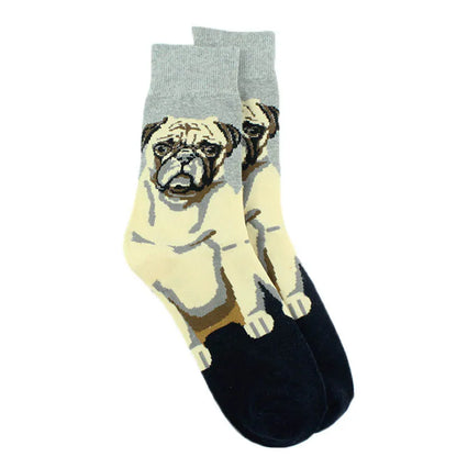 Fun Animal & Food Print Crew Socks