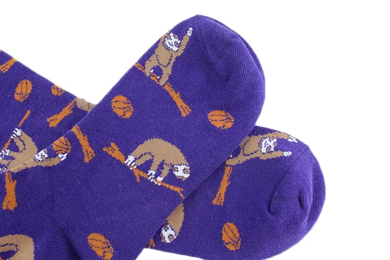 Fun Animal & Food Print Crew Socks