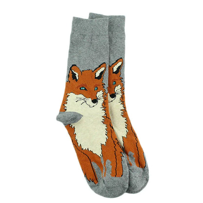 Fun Animal & Food Print Crew Socks