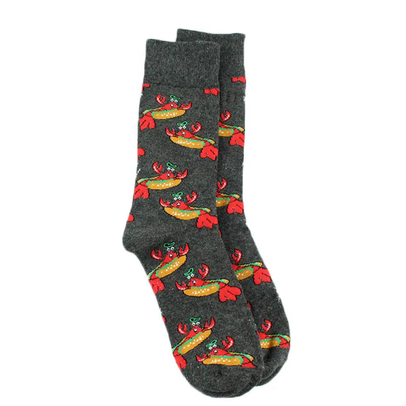 Fun Animal & Food Print Crew Socks