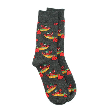 Fun Animal & Food Print Crew Socks