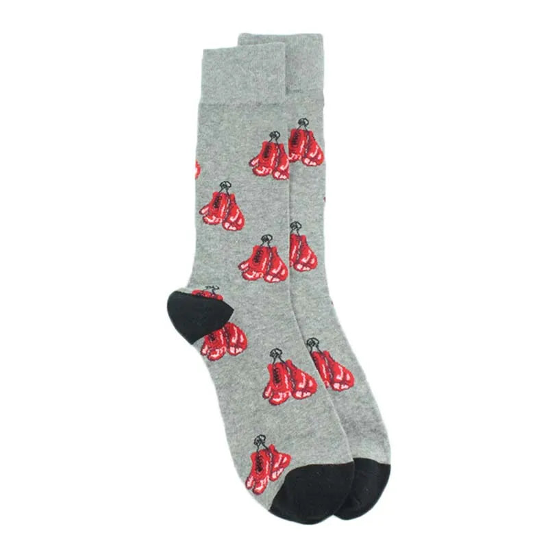 Fun Animal & Food Print Crew Socks