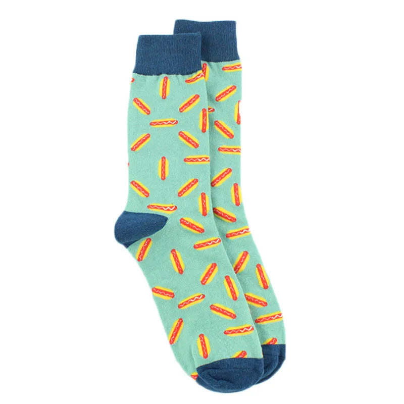 Fun Animal & Food Print Crew Socks
