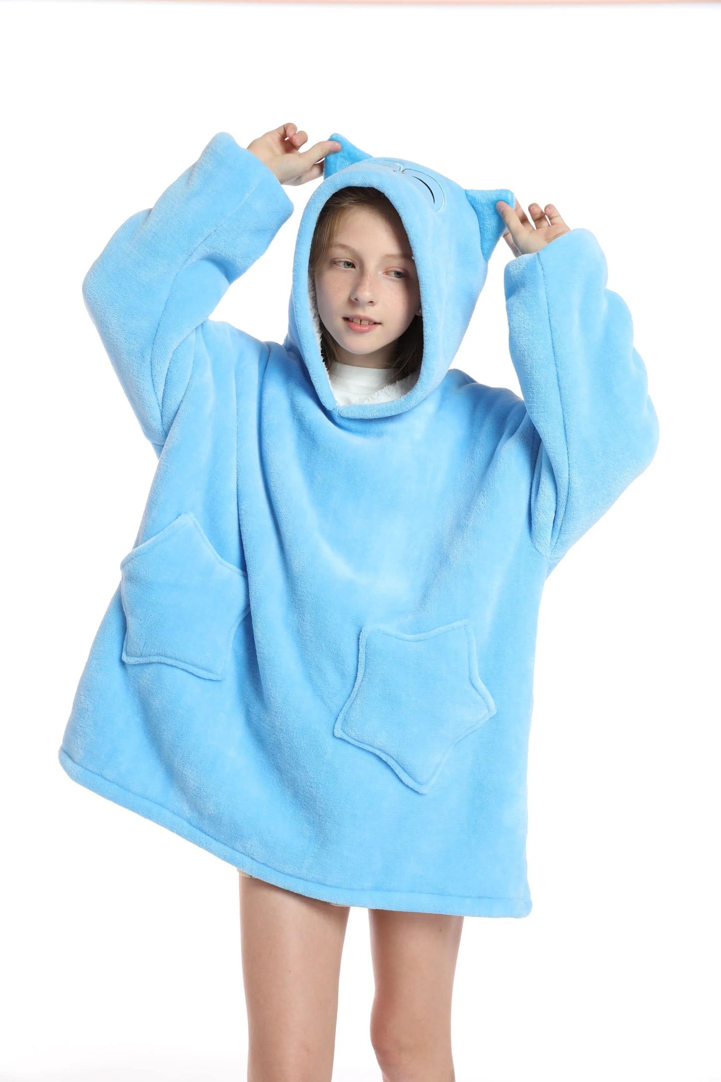 🦥 The Snuggly Sloth™ Cozy Warm Wearable Blanket Hoodie For Teens