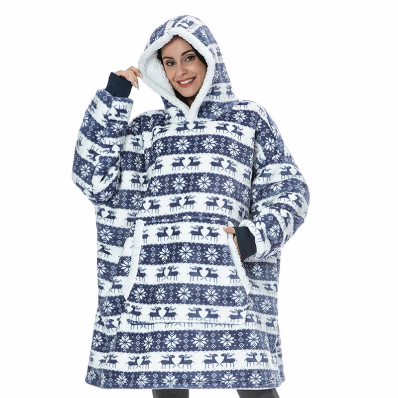 🦥 The Snuggly Sloth™ Hoodie Blanket Unisex Oversized Fleece Hoodie For Men & Women