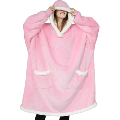 🦥 The Snuggly Sloth™ Hoodie Blanket Unisex Oversized Fleece Hoodie For Men & Women