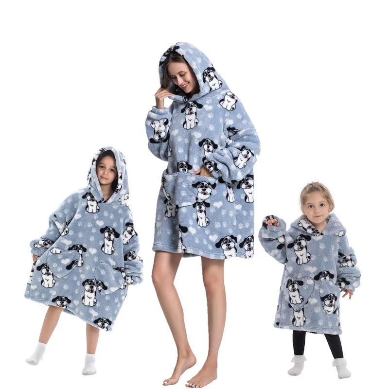 🦥 The Snuggly Sloth™ Oversized Blanket Hoodies for the Whole Family – Ultra-Soft Wearable Blankets in All Sizes for Kids, Teens & Adult