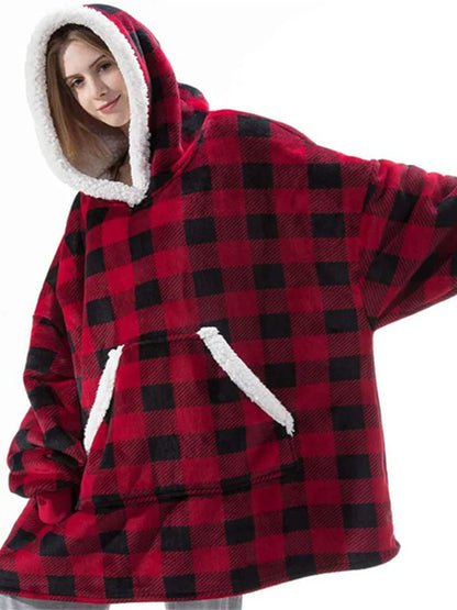 🦥 The Snuggly Sloth™ Hoodie Blanket Unisex Oversized Fleece Hoodie For Men & Women