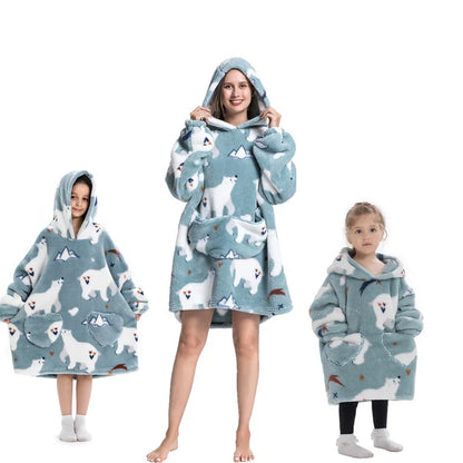 🦥 The Snuggly Sloth™ Oversized Blanket Hoodies for the Whole Family – Ultra-Soft Wearable Blankets in All Sizes for Kids, Teens & Adult
