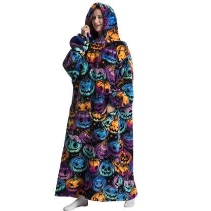 🦥 The Snuggly Sloth™ Oversized Hoodie Blanket Sweatshirt – Long-Length Wearable Blanket for Cozy Winter Days & Nights