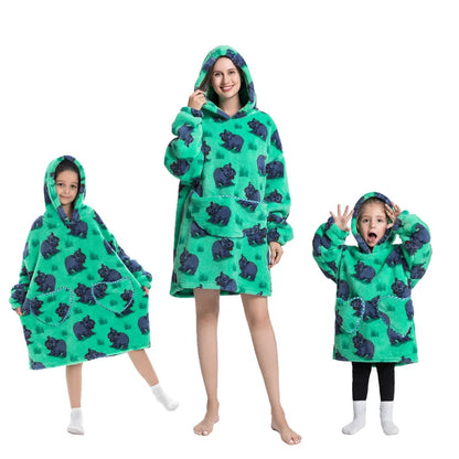 🦥 The Snuggly Sloth™ Oversized Blanket Hoodies for the Whole Family – Ultra-Soft Wearable Blankets in All Sizes for Kids, Teens & Adult