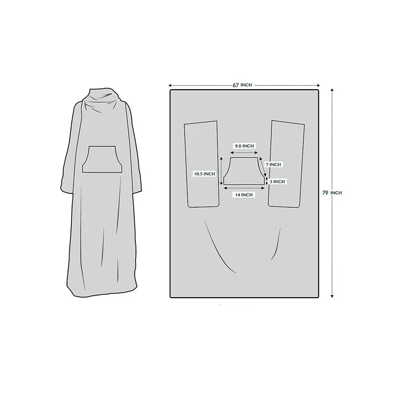 🦥 The Snuggly Sloth™ Wearable Blanket with Sleeves