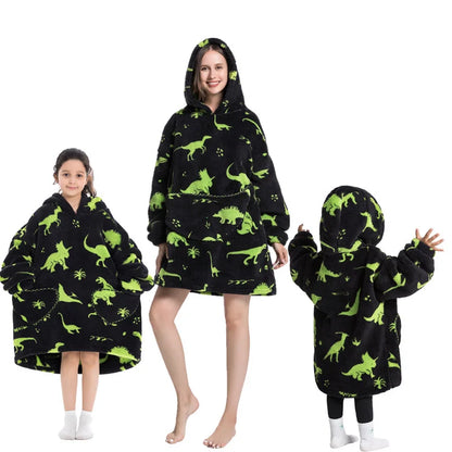 🦥 The Snuggly Sloth™ Oversized Blanket Hoodies for the Whole Family – Ultra-Soft Wearable Blankets in All Sizes for Kids, Teens & Adult