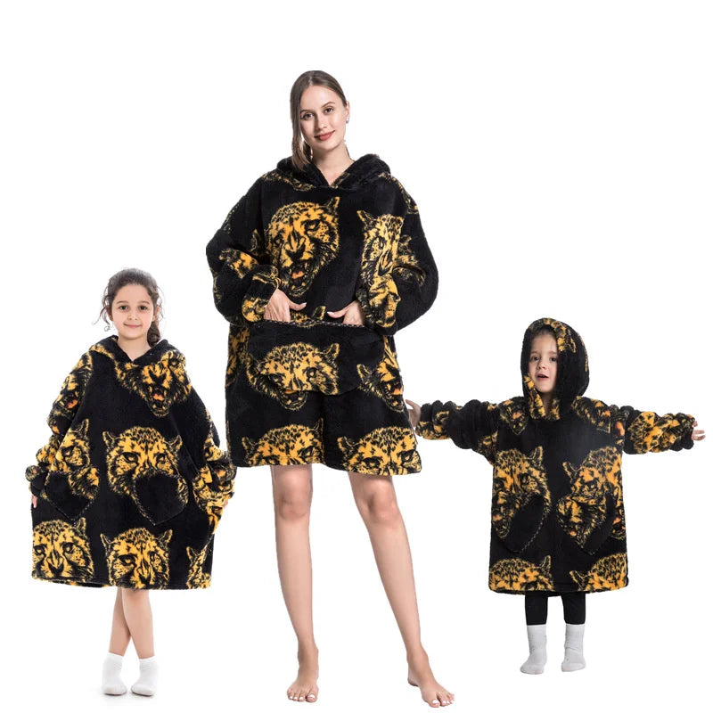 🦥 The Snuggly Sloth™ Oversized Blanket Hoodies for the Whole Family – Ultra-Soft Wearable Blankets in All Sizes for Kids, Teens & Adult