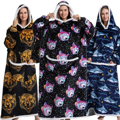 🦥 The Snuggly Sloth™ Oversized Blanket Hoodies for the Whole Family – Ultra-Soft Wearable Blankets in All Sizes for Kids, Teens & Adult