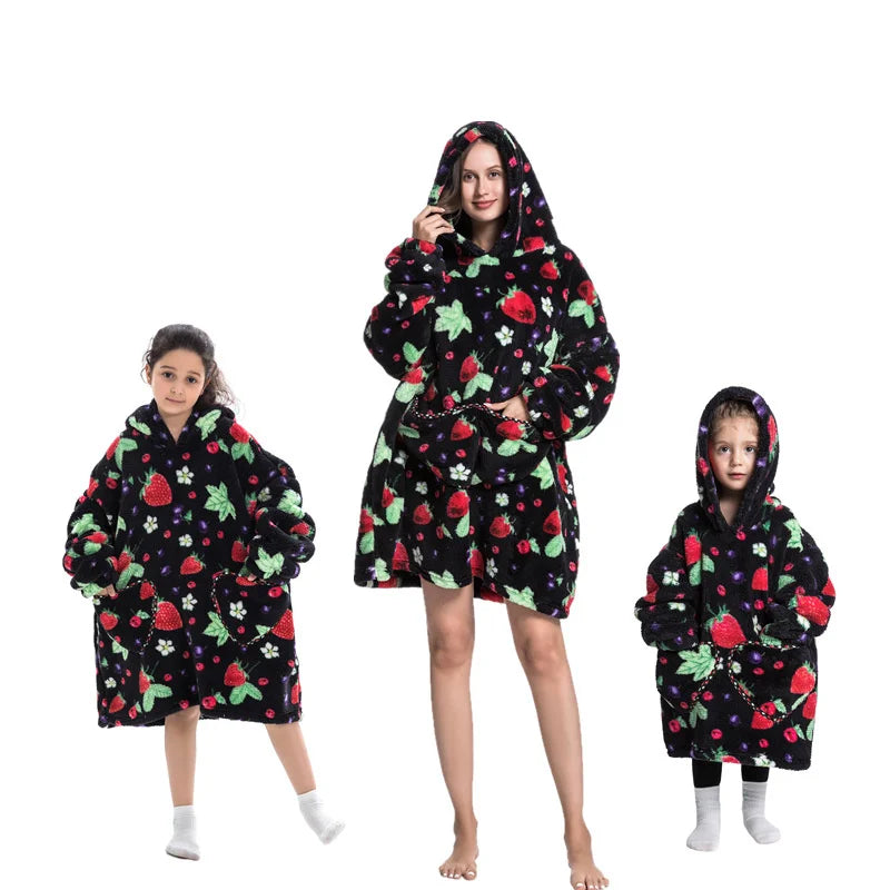 🦥 The Snuggly Sloth™ Oversized Blanket Hoodies for the Whole Family – Ultra-Soft Wearable Blankets in All Sizes for Kids, Teens & Adult