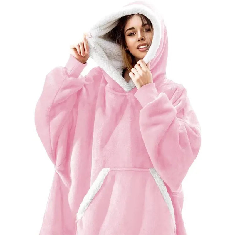 🦥 The Snuggly Sloth™ Hoodie Blanket Unisex Oversized Fleece Hoodie For Men & Women