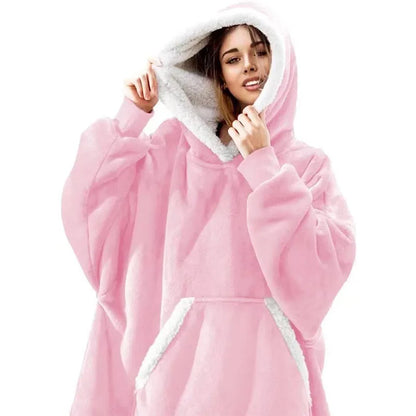 🦥 The Snuggly Sloth™ Hoodie Blanket Unisex Oversized Fleece Hoodie For Men & Women