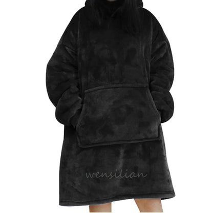 🦥 The Snuggly Sloth™ Hoodie Blanket Unisex Oversized Fleece Hoodie For Men & Women