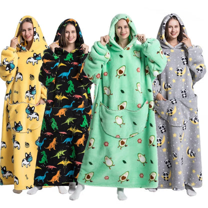 🦥 The Snuggly Sloth™ Oversized Blanket Hoodies for the Whole Family – Ultra-Soft Wearable Blankets in All Sizes for Kids, Teens & Adult
