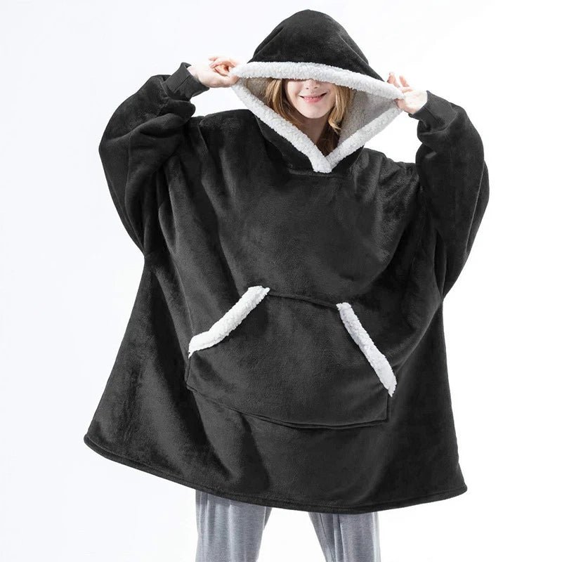 🦥 The Snuggly Sloth™ Hoodie Blanket Unisex Oversized Fleece Hoodie For Men & Women