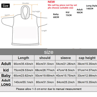 🦥 The Snuggly Sloth™ Oversized Blanket Hoodies for the Whole Family – Ultra-Soft Wearable Blankets in All Sizes for Kids, Teens & Adult