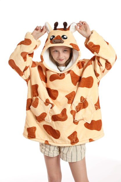 🦥 The Snuggly Sloth™ Cozy Warm Wearable Blanket Hoodie For Teens