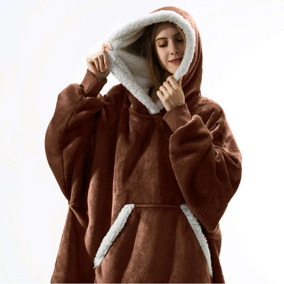 🦥 The Snuggly Sloth™ Hoodie Blanket Unisex Oversized Fleece Hoodie For Men & Women