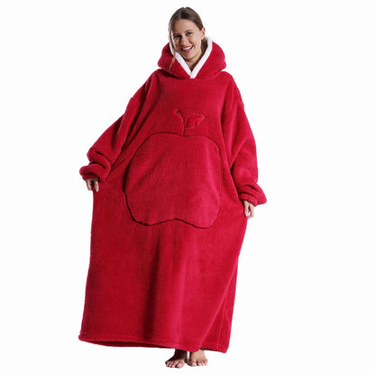 🦥 The Snuggly Sloth™ Oversized Hoodie Blanket Sweatshirt – Long-Length Wearable Blanket for Cozy Winter Days & Nights