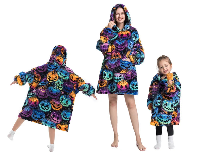 🦥 The Snuggly Sloth™ Oversized Blanket Hoodies for the Whole Family – Ultra-Soft Wearable Blankets in All Sizes for Kids, Teens & Adult