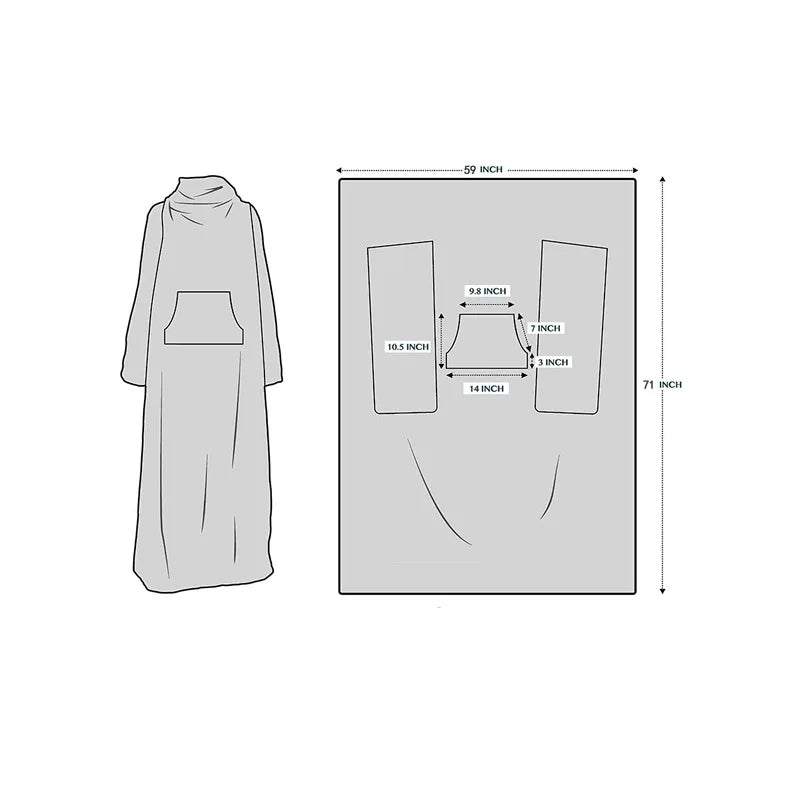 🦥 The Snuggly Sloth™ Wearable Blanket with Sleeves