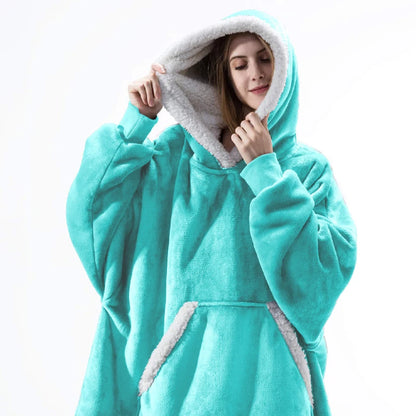 🦥 The Snuggly Sloth™ Hoodie Blanket Unisex Oversized Fleece Hoodie For Men & Women