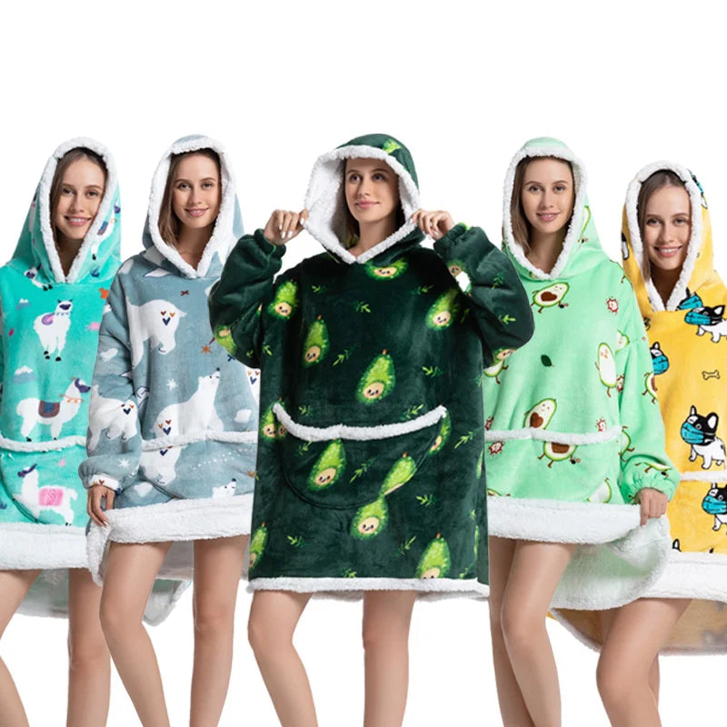 🦥 The Snuggly Sloth™ Oversized Blanket Hoodies for the Whole Family – Ultra-Soft Wearable Blankets in All Sizes for Kids, Teens & Adult