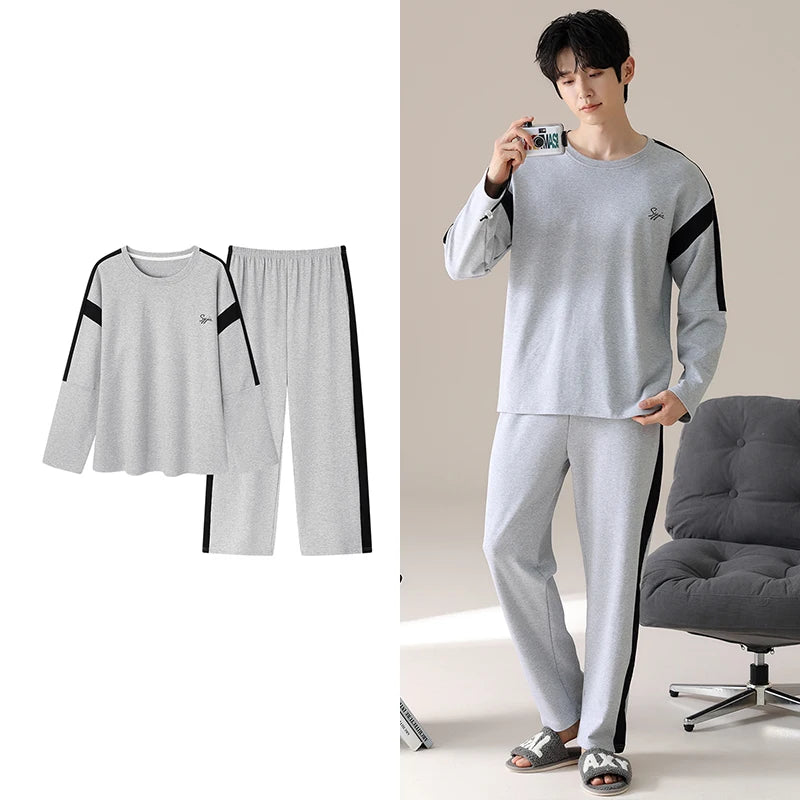 Men's Plaid Cotton Pajama Set