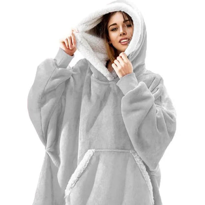 🦥 The Snuggly Sloth™ Hoodie Blanket Unisex Oversized Fleece Hoodie For Men & Women
