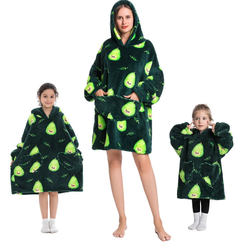🦥 The Snuggly Sloth™ Oversized Blanket Hoodies for the Whole Family – Ultra-Soft Wearable Blankets in All Sizes for Kids, Teens & Adult