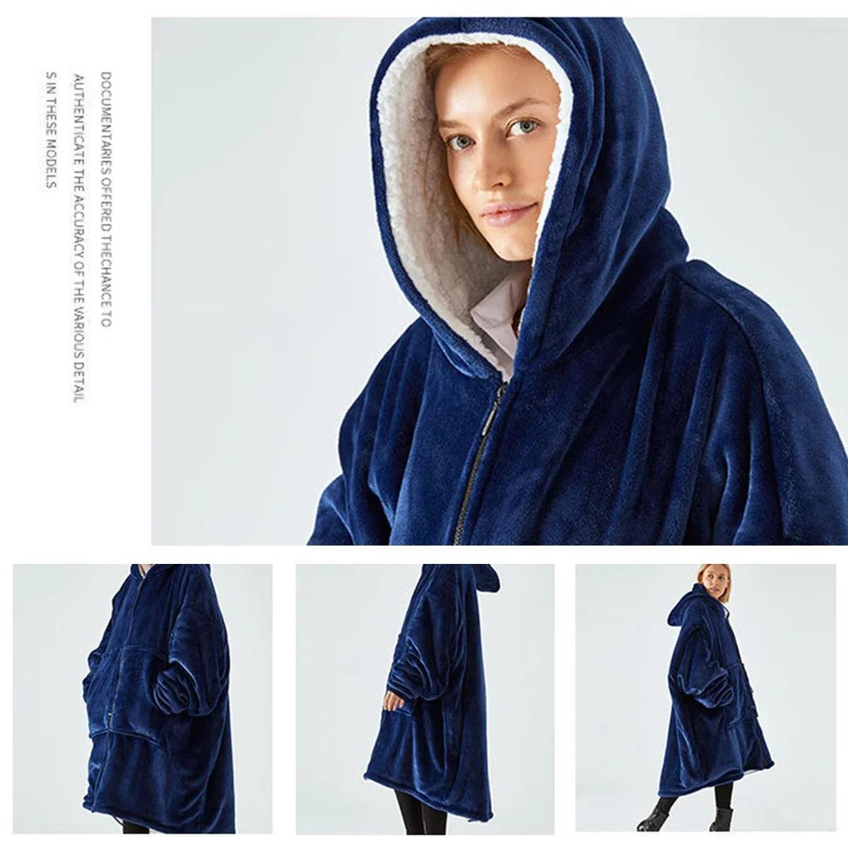 🦥 The Snuggly Sloth™ Zippered Blanket Hoodie – Cozy Meets Convenience