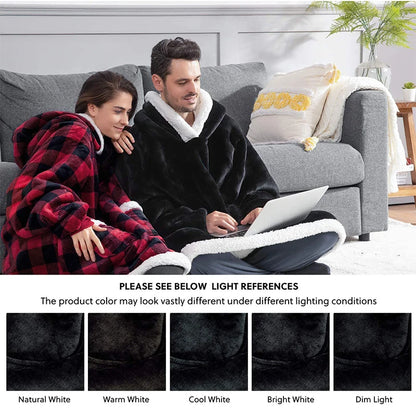 🦥 The Snuggly Sloth™ Hoodie Blanket Unisex Oversized Fleece Hoodie For Men & Women