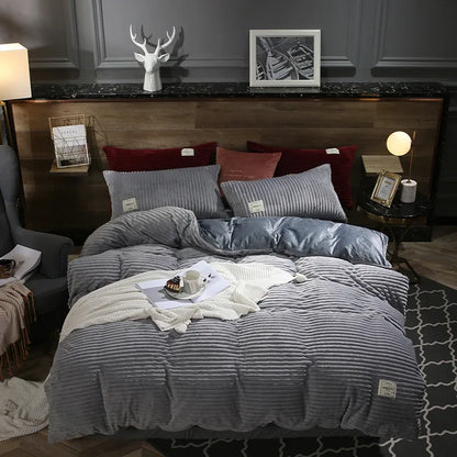 Winter Velvet Duvet Cover Set